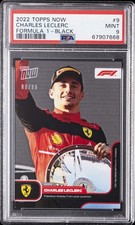2022 TOPPS NOW FORMULA 1 BLACK #9 CHARLES LECLERC 80/99 PSA 9