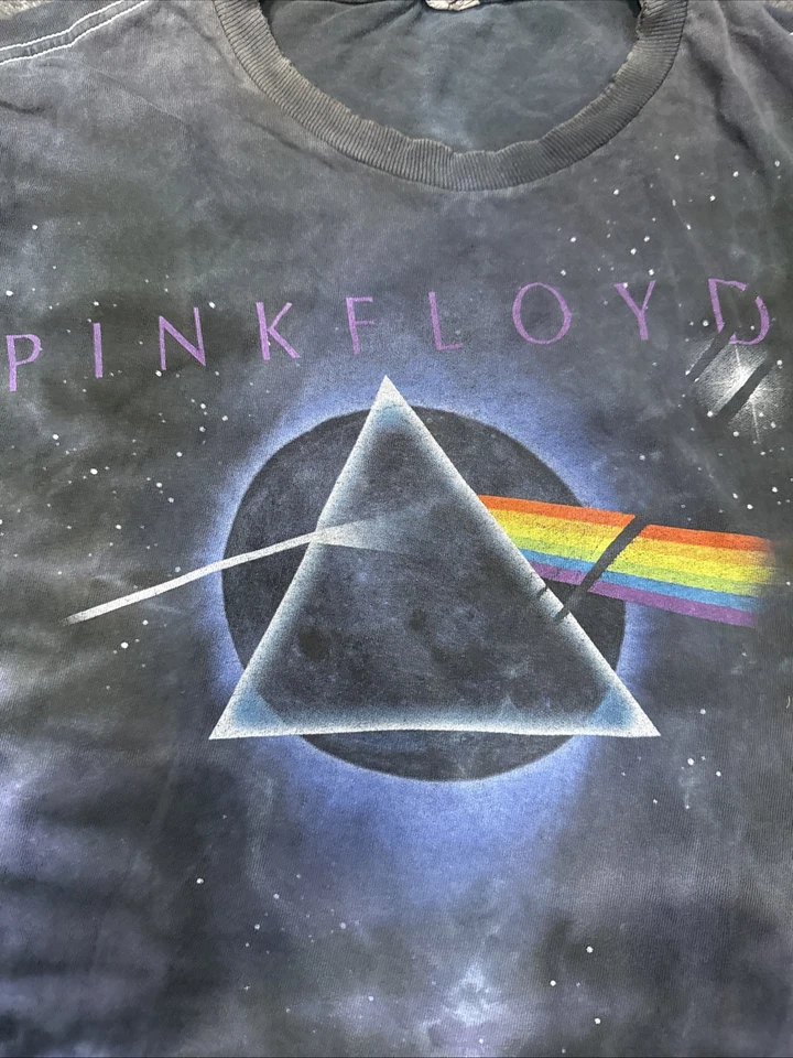 Vintage Y2K Pink Floyd Dark Side Of The Moon Band Tee T-Shirt Sz XXL Thrashed - Image 2 of 4