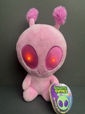 Aurora Galactic Cuties Pink Alien Plush Light Up Eyes Glow Toy 10