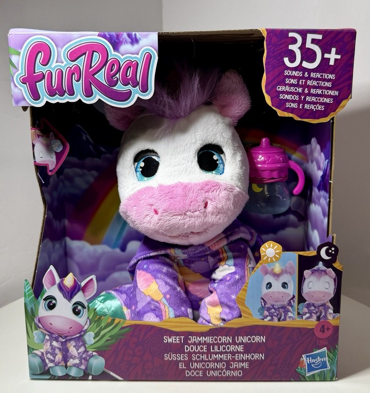 FurReal Friends Unicorn Plush Toy Light-Up Horn Purple Rainbow Brand New 2021
