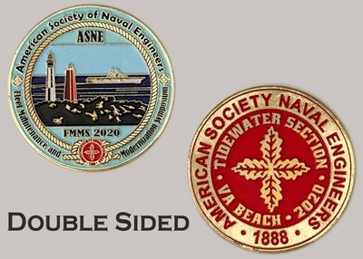 ASNE 2020 Naval Engineers Tidewater VA Beach Challenge Coin  J#5