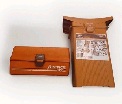 Rare Vintage Fenwick Woodstream Tackle 1050 & Seat Box  Sport Seat 9050 Nice