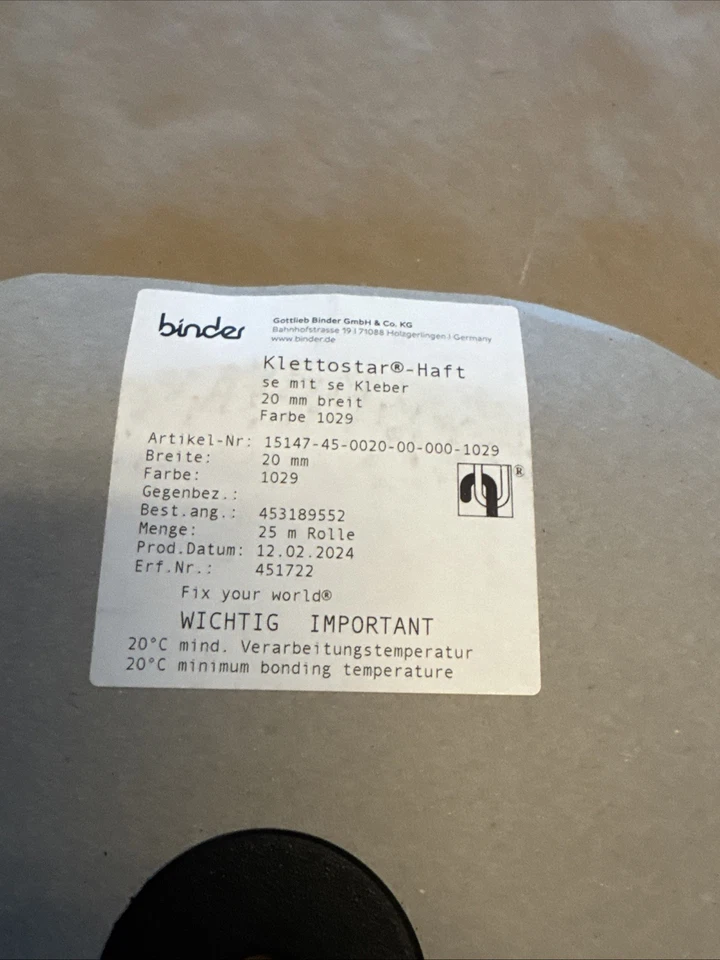 Klettband Haken Klettostar-Haft selbstklebend Breite= 20mm Länge=20m, Beige - Bild 3 von 4