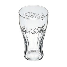 Coca Cola Contour Highball Drinking Glass 320ml Clear Round Dishwasher Safe