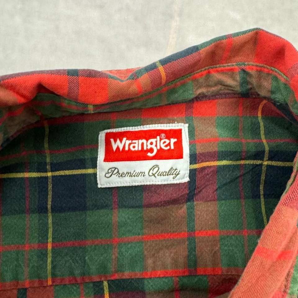 Wrangler Shirt checked patterned long sleeve shirt with chest pockets Men's L - Image 4 of 4
