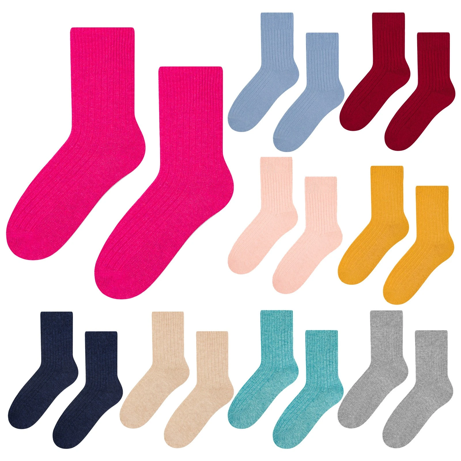 Womens Wool Thermal Socks by Steven Breathable Dress Socks for Winter