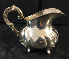 Milchk&auml;nnchen Rahmgie&szlig;er K&auml;nnchen 835 er Silber Handarbeit Silberk&auml;nnchen