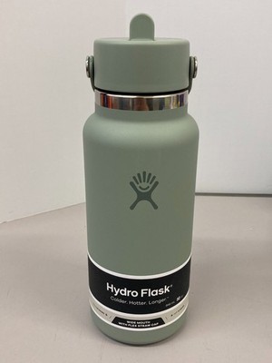 Hydro Flask 32 oz Wide Mouth Bottle with Flex Straw Cap - Agave | eBay