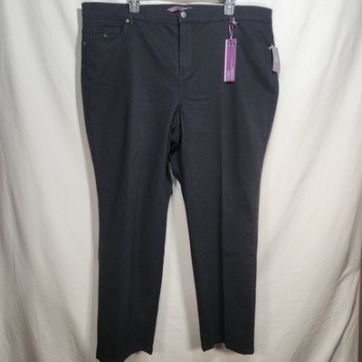 Gloria Vanderbilt Amanda Slimming Tapered Leg Jeans Classic Rise Black Sz 20W SH