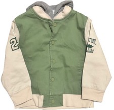 Boys Size 5 Wonder Nation Green Little Bomber Hooded Jacket
