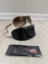 Vintage Ray-Ban RB3455L Aviator Shield Sunglasses Gold Brown Gradient