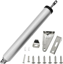 Adjustable Pneumatic Door Closer Kit, Heavy Duty Storm Door Closer with Hold Ope
