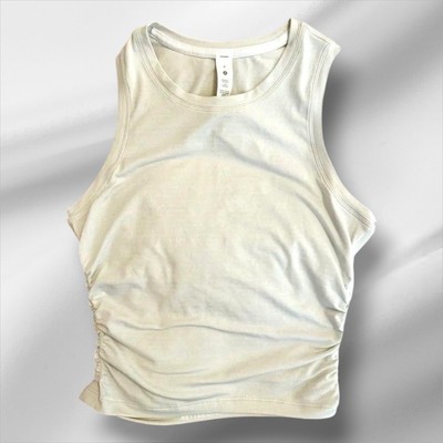 Lululemon All It Takes Nulu Tank Top Size 8 Light Gray Blue