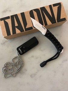 Talonz-2 Tanto Ceramic Blade Neck Knife w/ Sheath - New