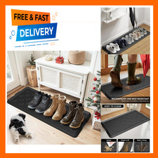 Heavy Duty Rubber Boot Tray 32 Inch Entryway Shoe Mat Waterproof Tidy Floor