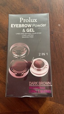 Prolux Eyebrow Powder & Gel Dark Brown Waterproof Smudge Proof Long Lasting