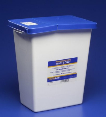 #ad #ad PharmaSafety Pharma Waste Container 17.75x11x15.5quot; Blue 8 Gal Top Entry Nest 10 $224.35