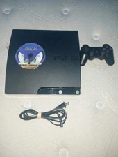 Sony PlayStation 3 Black Console Gaming System with The Game Sonic 2006