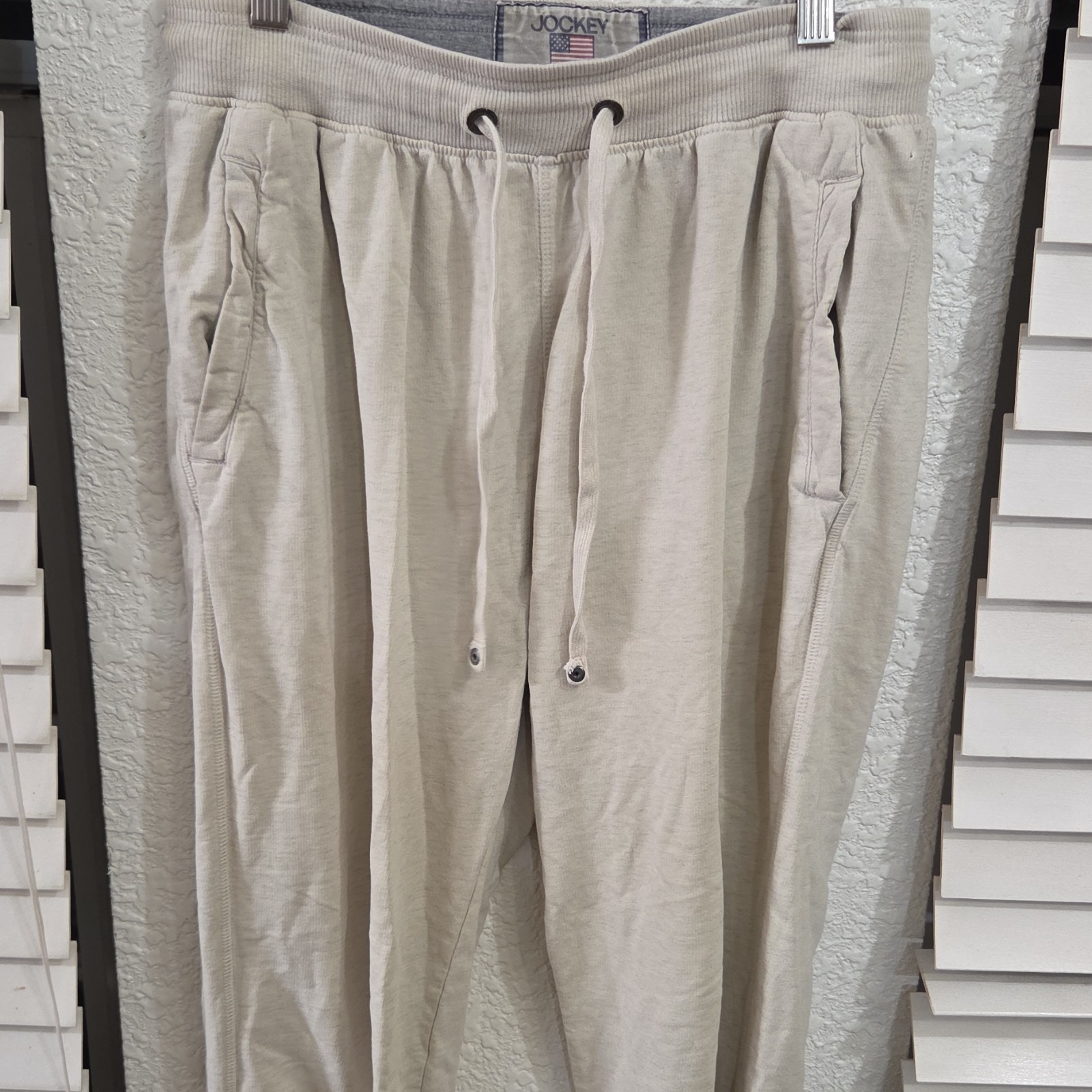 Jockey USA Originals M Beige Jogger Pants Super Combed Cotto