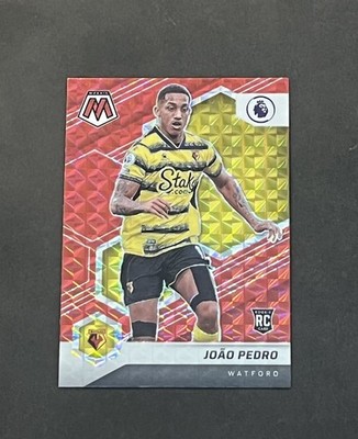 2021-22 Panini Mosaic EPL #46 Joao Pedro Red Mosaic Prizm RC B