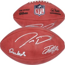 Jayden Daniels, Terry McLaurin, and Deebo Samuel Signed Duke Full Color Football