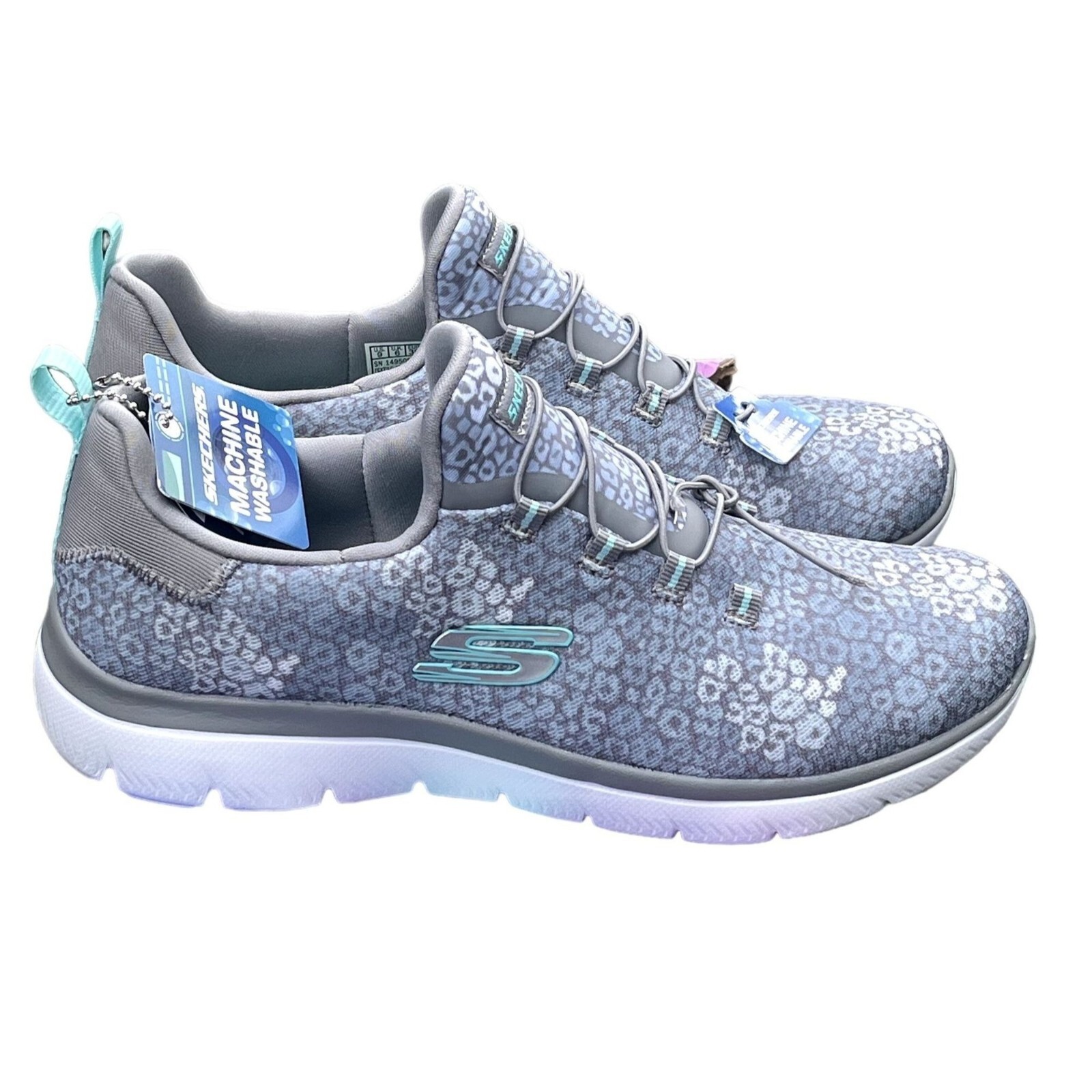 Skechers Summits Vegan Washable Bungee Sneakers - Party Mix Size 9 image 2