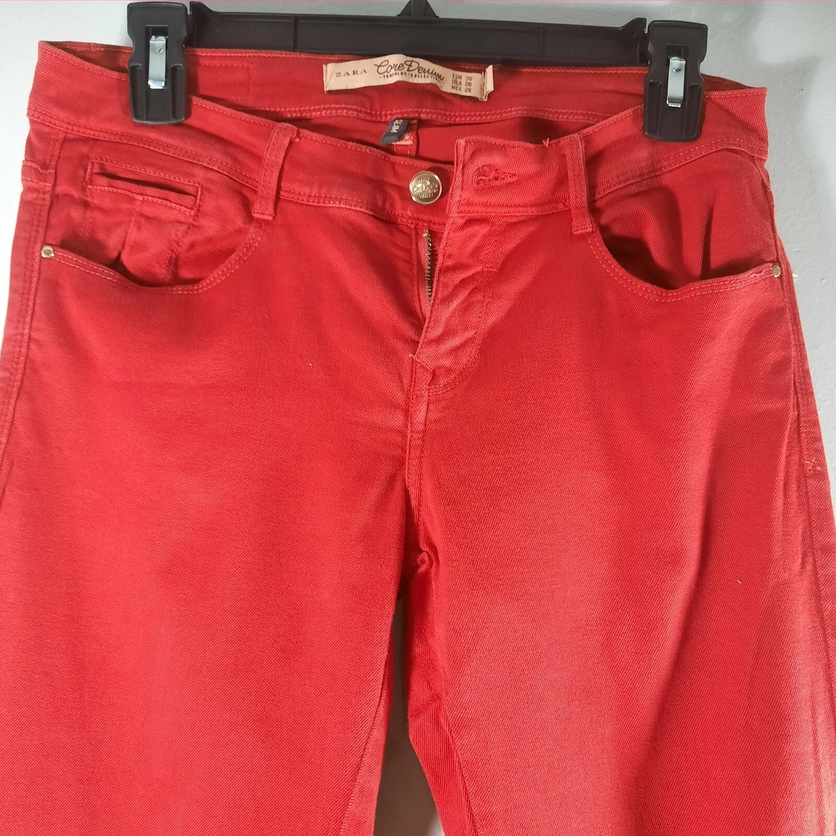 Zara red sale jeans
