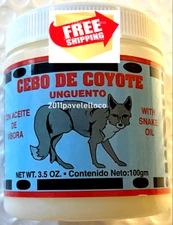 Cebo de coyote con aceite de vivora unguento with snake oil for sore muscles