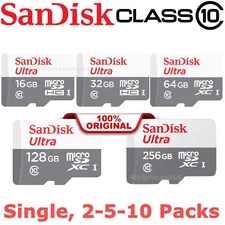 SanDisk Ultra MicroSD 16GB 32GB 64GB 128GB 256GB SD Memory TF Card Reader Lot