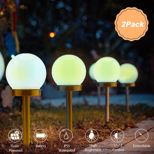 2Pack LED Solar Garden Light Outdoor Waterproof Landscape Street Light Decor USA - Picture 4 of 37