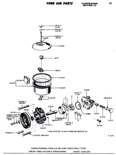 1957-65 Ford T-bird Falcon Fairlane 