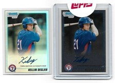 Lot of 2 2010 Bowman Draft Prospects Chrome Autos Kellin Deglan Base & Refractor