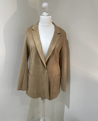 Tahari Suede Style Faux Leather Camel 