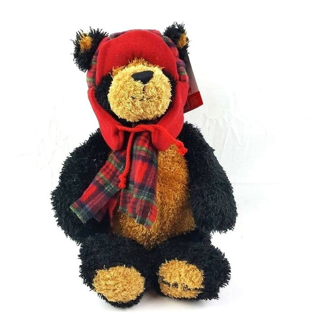 teddy bear with hat and scarf
