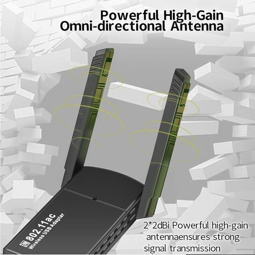 1300Mbps Long Range Dual Band 5Ghz Wireless Network Dongle USB 3.0 WiFi Adapter - Picture 6 of 16