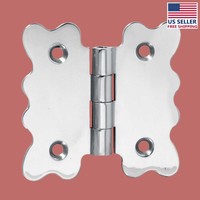 Cabinet Hinge 3 X 3 Chrome Plated Solid Brass No Finial | Renovator's Supply Cabinet Hinge 3 X 3 Chrome Plated Solid Brass No Finial | Renovator's Supply