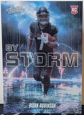 2023 Panini Absolute Football Bijan Robinson By Storm Rookie RC Atlanta Falcon🔥
