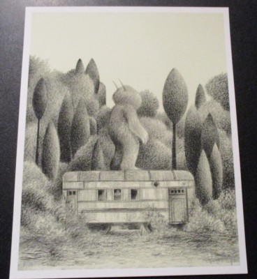 DAN MAY Giclee Print BEYOND THE HEDGE Gentle Creatures 8X10'' poster art A