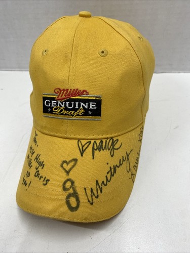 Miller Genuine Draft hat Autographed By Miller Girls
