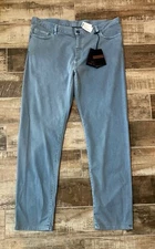 $895 NWT Ermenegildo Zegna Blue 5-Pocket Cotton Stretch Slim Fit Jeans Size 42