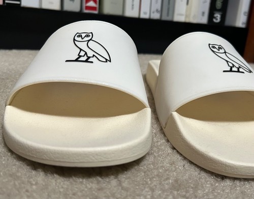 OVO Slides Cream/Crème Size 11, October's Very Own Drake Slides white - Picture 2 of 11