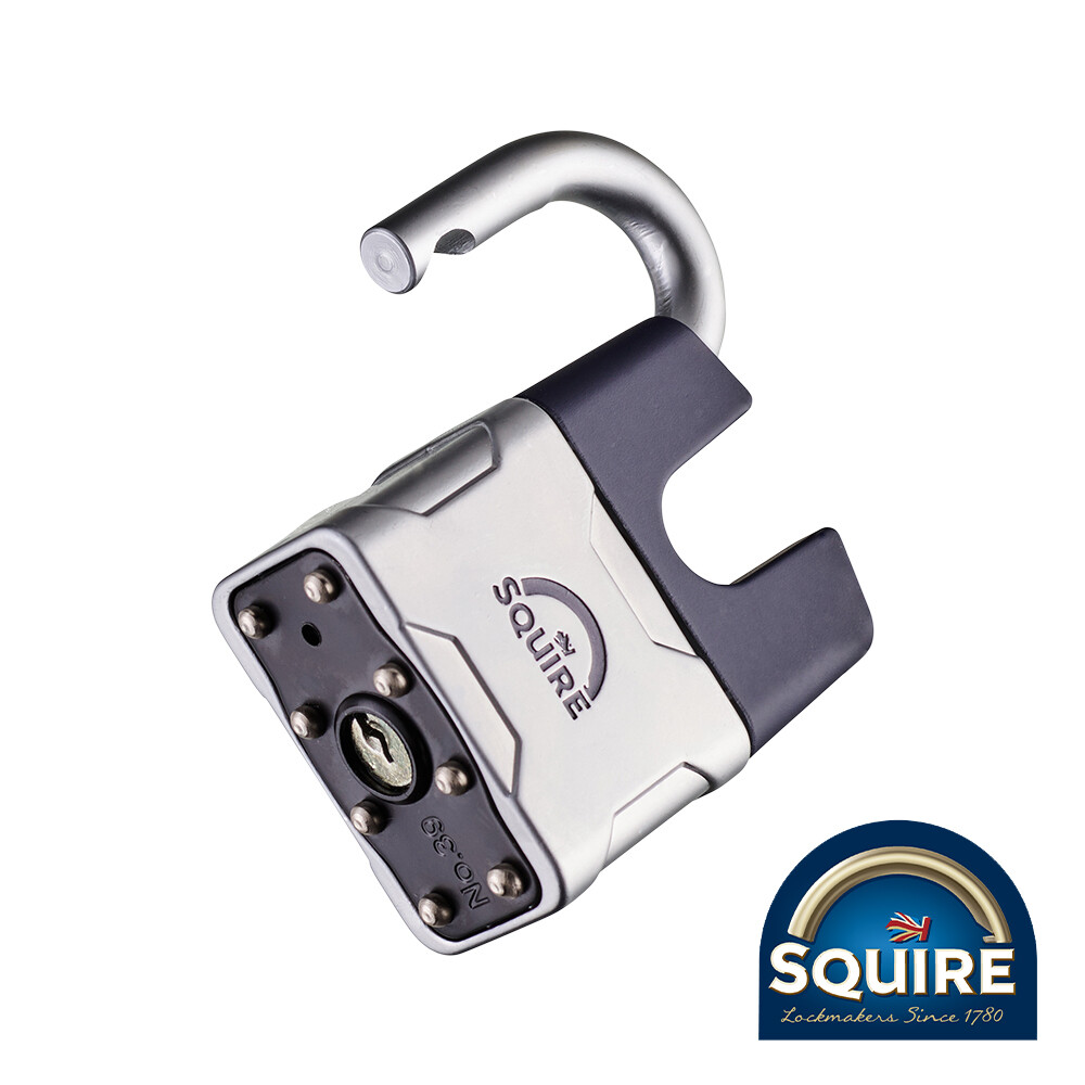 Timco Vulcan Padlock Squire Lock High Security Steel Tough Closed Shackle - 45mm