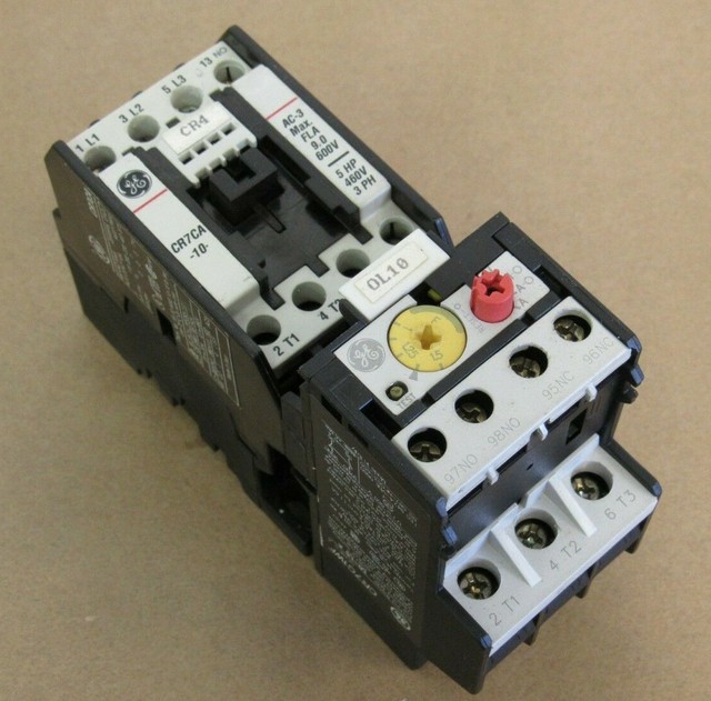 GE CONTACTOR CR7CA, W/ OVERLOAD RELAY CR7G1WF eBay