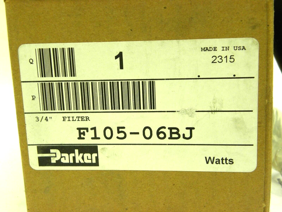 NEW COMPLETE IN BOX Parker-Watts F105-06BJ  3/4'' NPT Pneumatic Filter 150 PSI - Image 2 of 4