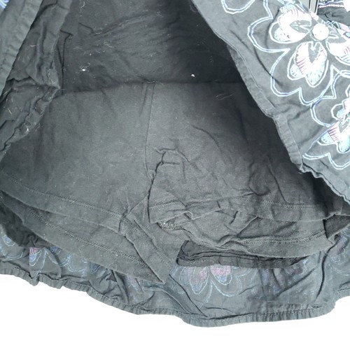 Justice Skort Youth Girls Size 14 Black Floral Print Mini Cotton w/ Short Lining - Picture 4 of 12