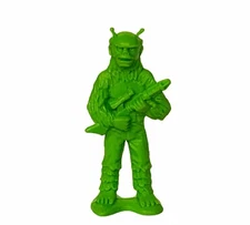 Tim Mee vtg plastic toy figure space galaxy laser timmee green alien monster vtg