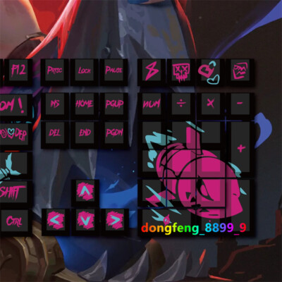 Arcane:League of Legends Jinx Keycap Button PBT Cherry MX Arcane:League of Legends Jinx Keycap Button PBT Cherry MX