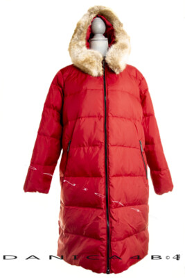 mk red puffer jacket