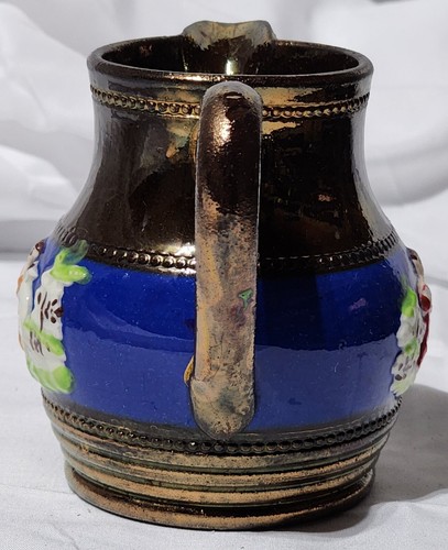 Antique Copper Lusterware Pitcher Creamer Luster From 1800's - Picture 4 of 7