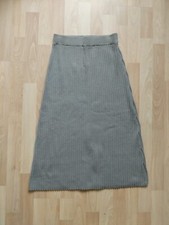 Damen Woll Rock braun Größe S mit Schlitz hinten